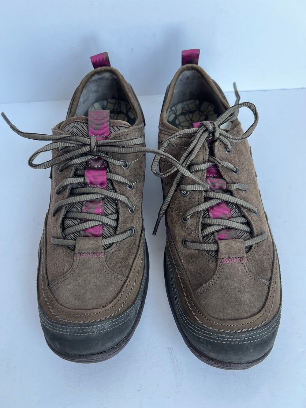 Merrell Mimosa Lace Stone Brown Suede Comfort Walking Shoes Womens 9.5